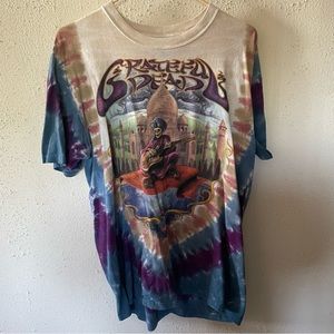 GRATEFUL DEAD Liquid Blue TieDye T-Shirt Size L